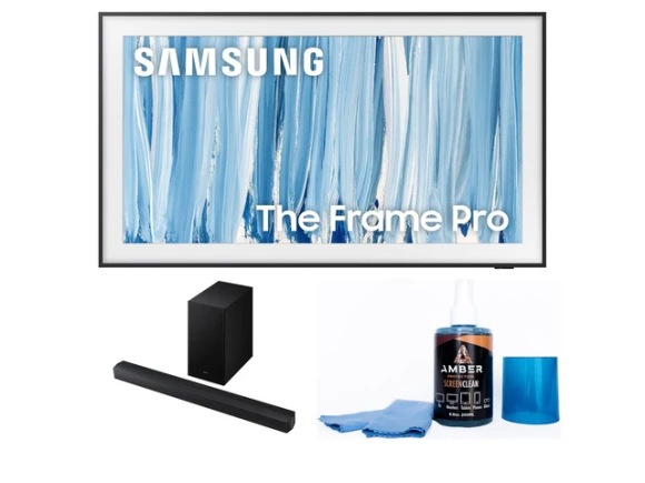75-inch The Frame Pro Neo QLED TV and Soundbar Bundle — Smart TV, Samsung