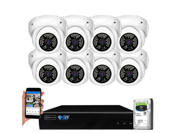 NVR Kit with 8 Cameras and 2TB HDD — Security Camera, GW Security