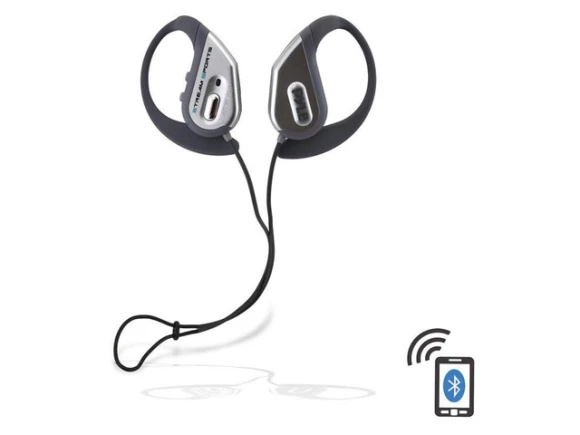 Silver Sports Headphones — Wireless Earbuds, Pyle