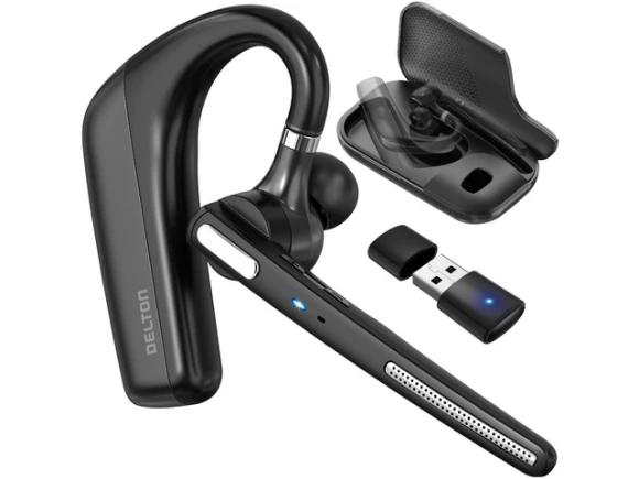 Wireless Computer Headset, Black — Wireless Earbuds, Delton