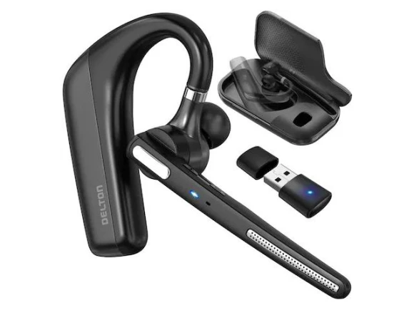 Wireless Computer Headset, Black — Wireless Earbuds, Delton