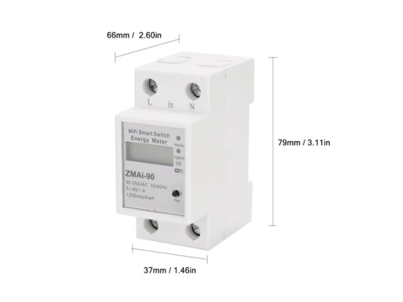 Single-Phase DIN Rail WiFi Energy Meter — Energy Monitor, JinTaoRui