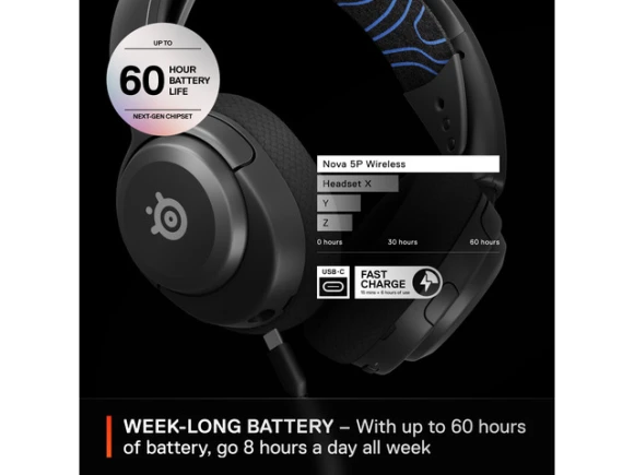 Arctis Nova 5P Wireless Gaming Headset — Wireless Earbuds, SteelSeries