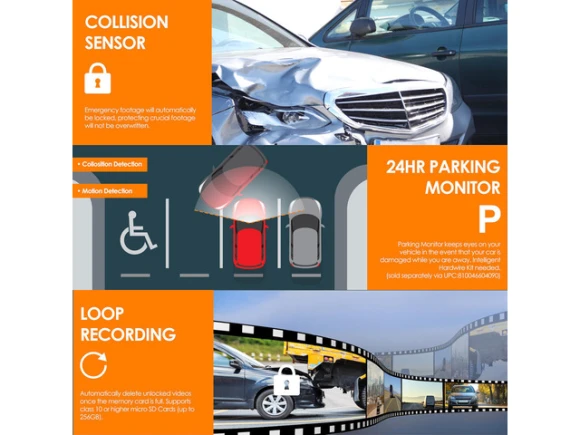 3-Channel Dash Camera — Dash Cam, Rexing