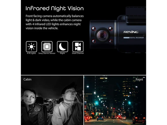 Dual-Camera Dash Cam — Dash Cam, Rexing