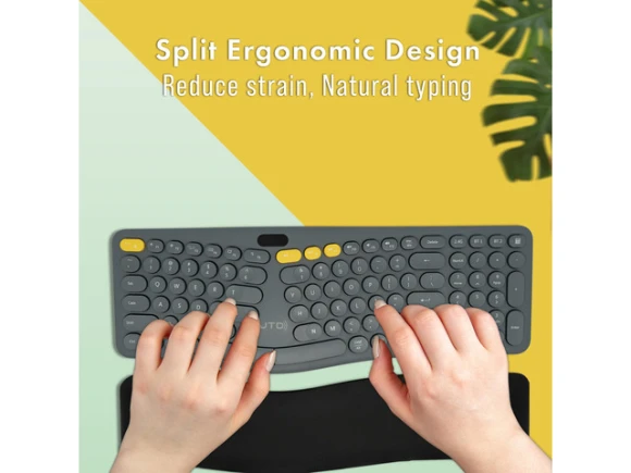 Wireless Ergonomic Split Keyboard — Bluetooth Keyboard, J-Tech Digital