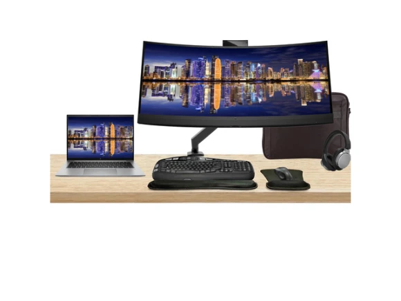 Laptop and Curved Monitor Bundle — Laptops, HP