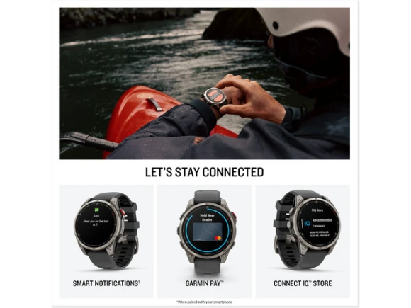47mm Garmin Fenix 8 Pro Smartwatch with inReach Mini 2 Satellite Communicator — Smart Watch, Garmin