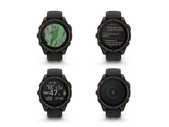 47mm Solar Smartwatch with Sapphire Screen — Smart Watch, Garmin