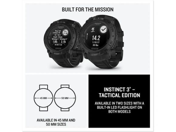 50 mm Solar Smart Watch, Tactical Edition — Smart Watch, Garmin