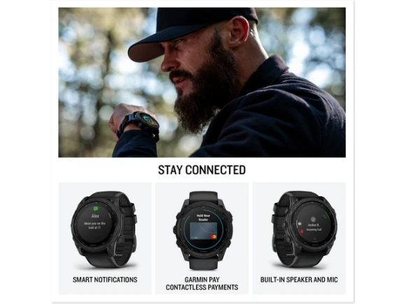 51 mm GPS Smartwatch with Solar-Charging Display and Ballistics Solver — Smart Watch, Garmin
