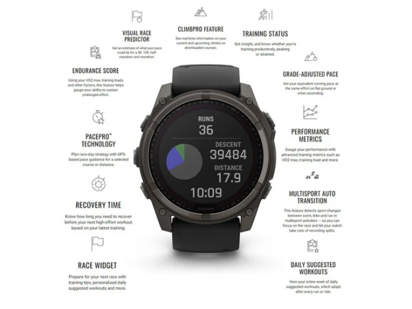 51 mm Solar Smart Watch — Smart Watch, Garmin