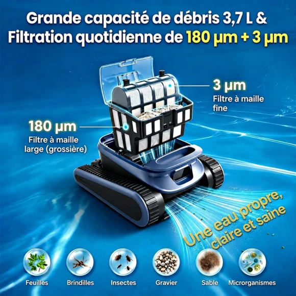 Cordless Robotic Pool Cleaner — Robotic Pool Cleaner, Seauto