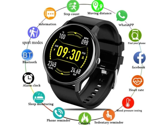 Smart Watch, Silicone Black — Smart Watch, eForChina