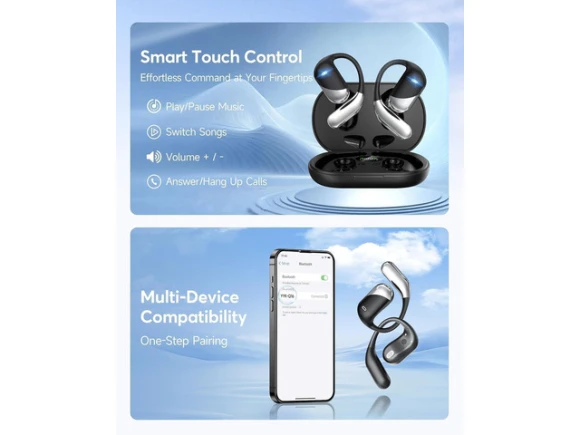 Open-Ear Bluetooth Translation Earbuds — Wireless Earbuds, Paekole