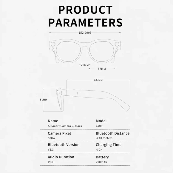 Smart Camera Glasses — Smart Glasses