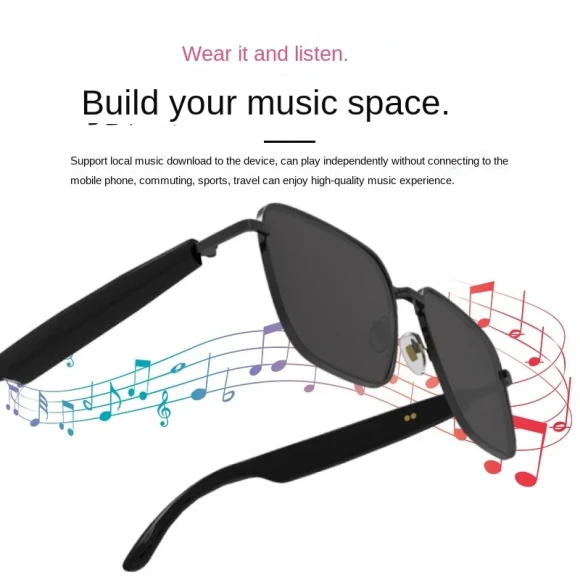 Black Bluetooth Glasses — Smart Glasses