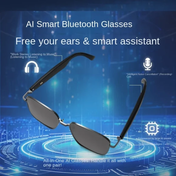 Black Bluetooth Glasses — Smart Glasses