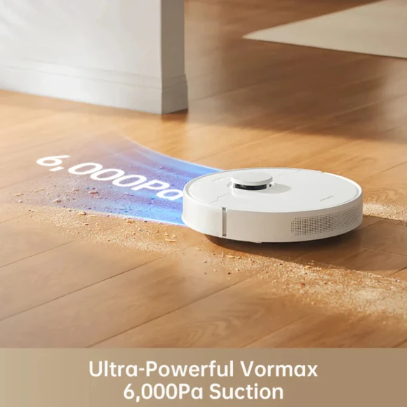 Robot Vacuum and Mop with Self-Emptying Base, 6000 Pa Suction, LiDAR Navigation — Robot Vacuum, Dreame