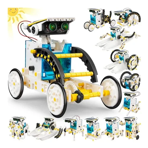 13-in-1 Solar Power Robots Creation Toy, Educational DIY Robotics Kit, Bottleboom