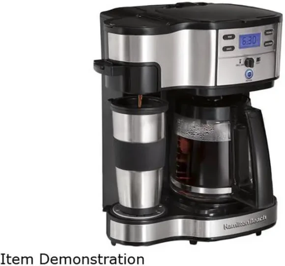 2-Way 12 Cup Programmable Drip Coffee Maker & Single Serve Machine — Coffee Maker, Hamilton Beach