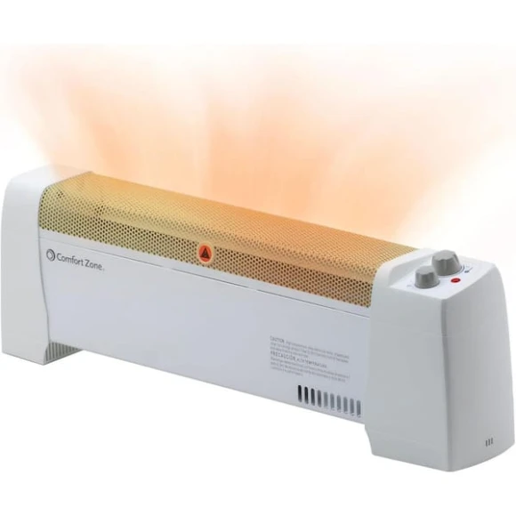 Electric Baseboard Space Heater with Adjustable Thermostat, Comfort Zone