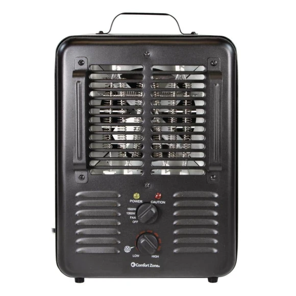 Portable Electric Space Heater with Adjustable Thermostat, 1500W, Comfort Zone