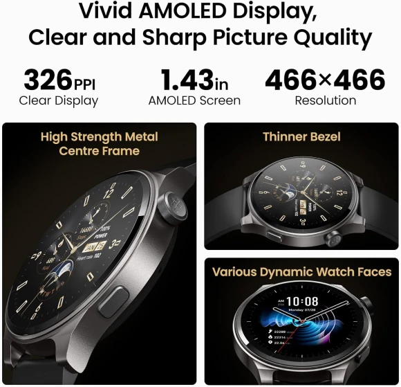 AMOLED Smart Watch — Smart Watch, TOZO