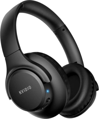 Bluetooth Headphones Over Ear, 65 Hours Playtime with Deep Bass, KVIDIO
