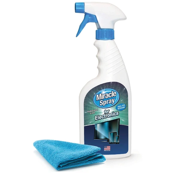 Electronics Cleaning Spray with Microfiber Towel - Safe for Screens & Devices, Miracle Brands