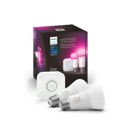 White and Color Ambiance Smart LED Light Bulbs with Bridge — Smart Light Bulb, Philips