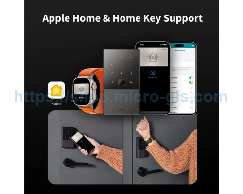 Smart Lock U100, Fingerprint Keyless Entry Door Lock with Apple Home Key — Smart Lock, Aqara