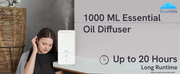 Premium Essential Oil Diffuser Humidifier Combo — Essential Oil Diffuser, BlueHills
