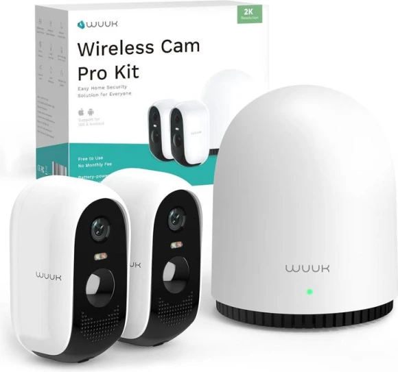 Solar Security Cameras Wireless Outdoor, 4 Cam-Kit Home Security System — Security Camera, WUUK