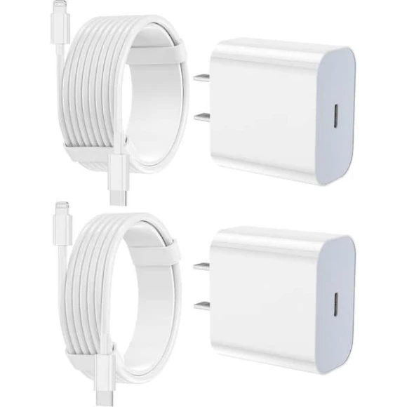 Fast Charging Wall Charger Block with USB C Cable