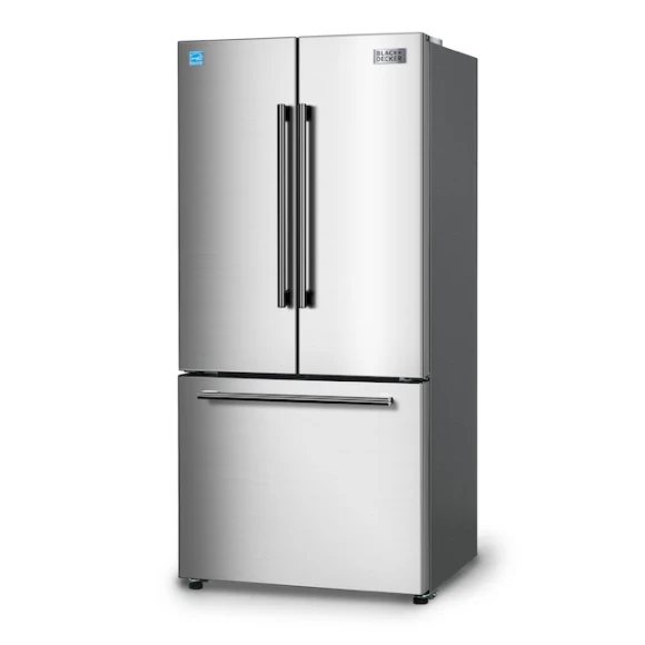 French Door Refrigerator with Built-in Ice Maker, BLACK+DECKER