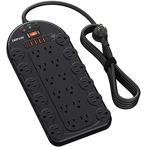 Multi-Function Power Strip Surge Protector, DEPOW