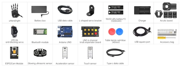 Open Source AI Bionic Robotic Hand, Hiwonder