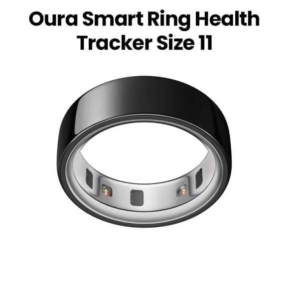 Ring 4 - Black - Size 11 - Sleep, Activity, Women’s Health, AI Advisor, Up to 8 Days of Battery Life, Size Before You... — Smart Ring, Oura