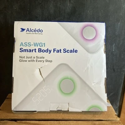 Smart Body Fat Scale with BMI, Fat Percentage, Muscle Mass, and Color-Changing Lights — Smart Scale, Alcedo
