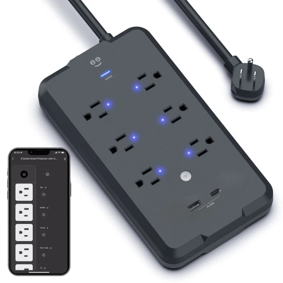 Smart Plug Power Strip with Surge Protection, Geeni