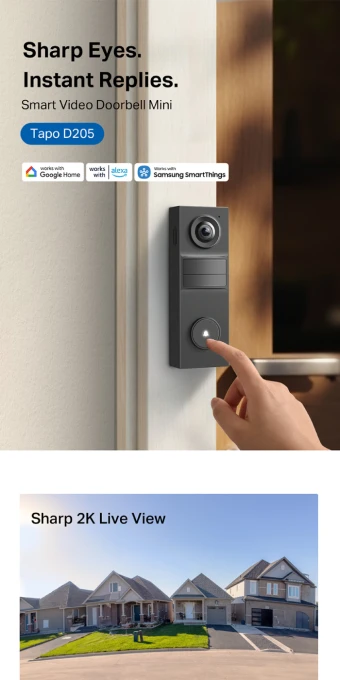 Smart Video Wireless Doorbell Camera — Video Doorbell, Tapo