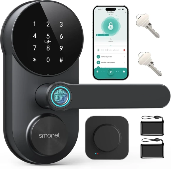 Smart WiFi Door Lock with Handle, SMONET