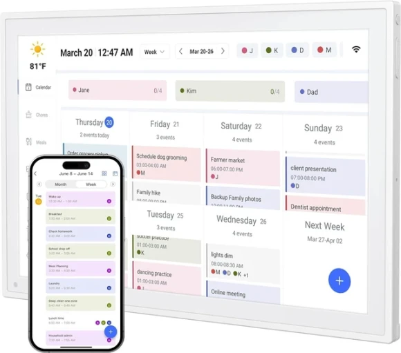 Smart WiFi Electronic Calendar & Chore Chart, YPI
