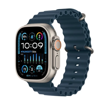 Smartwatch with Rugged Titanium Case & Blue Ocean Band, Apple