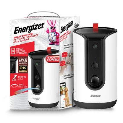 Smart Pet Treater with 2K Video Camera — Automatic Pet Feeder, Energizer