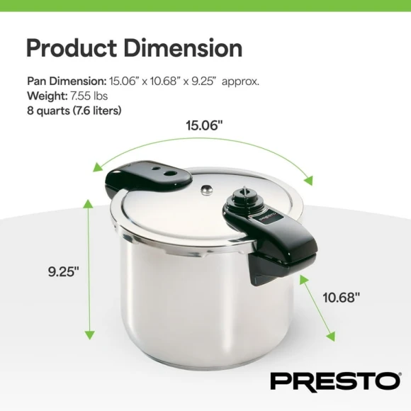 Stainless Steel Pressure Cooker, Presto