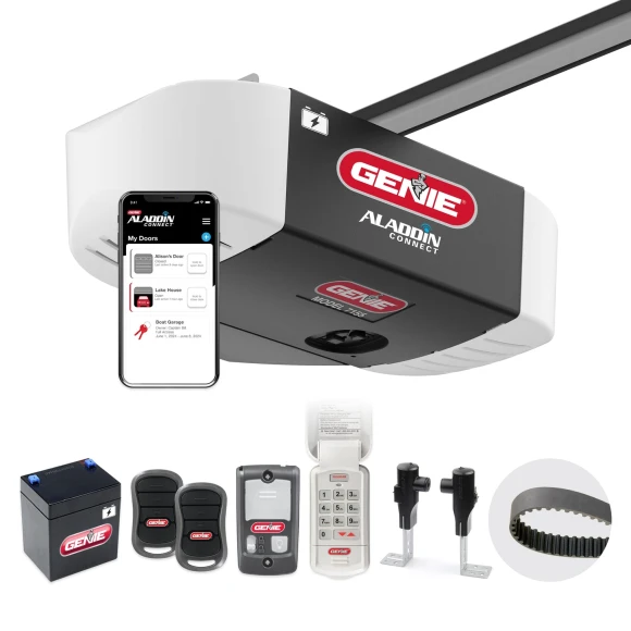 StealthDrive Smartphone-Controlled Belt Drive Garage Door Opener, Genie