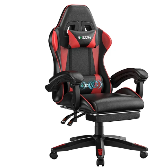 Gaming Chair with Footrest and Massage Lumbar Support — Smart Chairs, Bigzzia