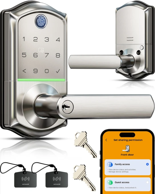 Fingerprint Smart Lever Lock with Handle — Smart Lock, Veise